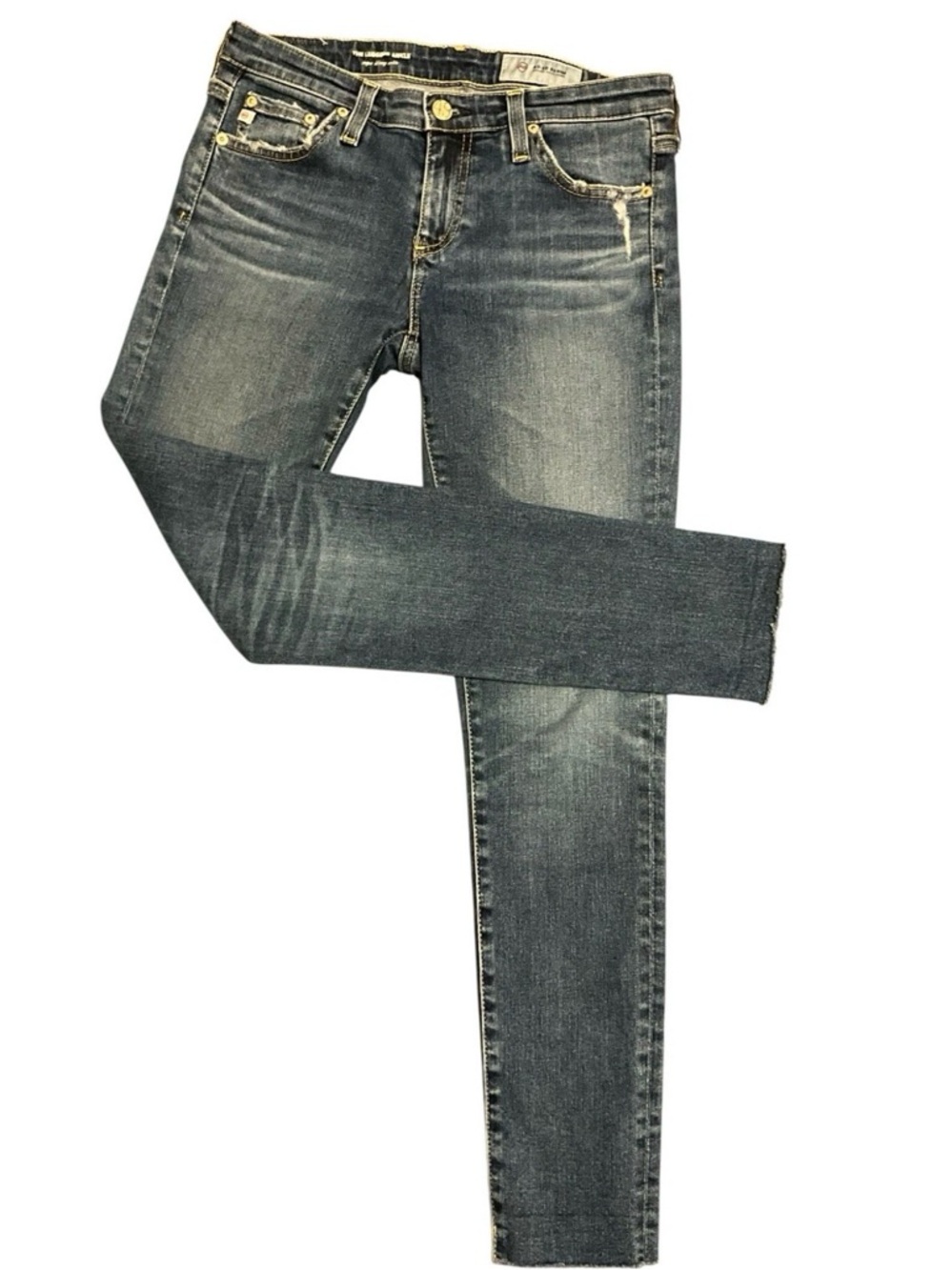 AG Adriano Goldschmied The Legging Ankle Super Skinny Jeans 27R Blue euc
